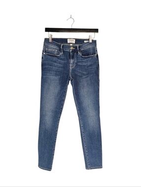 Frame Denim Le Skinny De Jeanne Crop Blue Jeans 28 Preowned